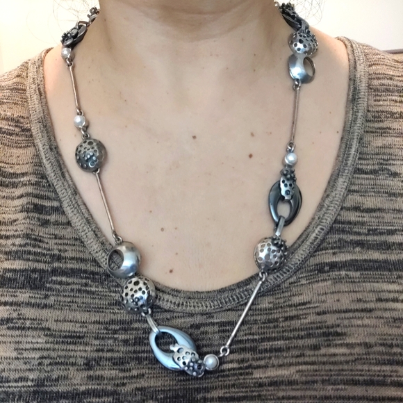 Modernist Long Necklace by Sonia Ferland Osmose - Picture 2 of 15